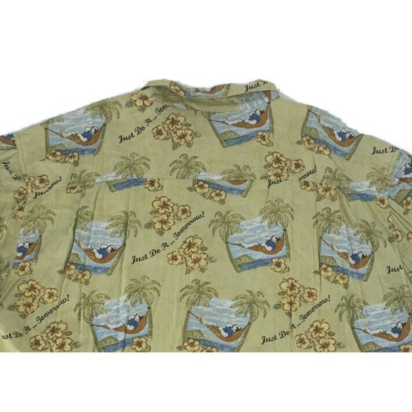 Men's Big‎ Dogs Short Sleeve Button Down Hawaiian Shirt 4X Just Do It...Tomorrow - Picture 10 of 10